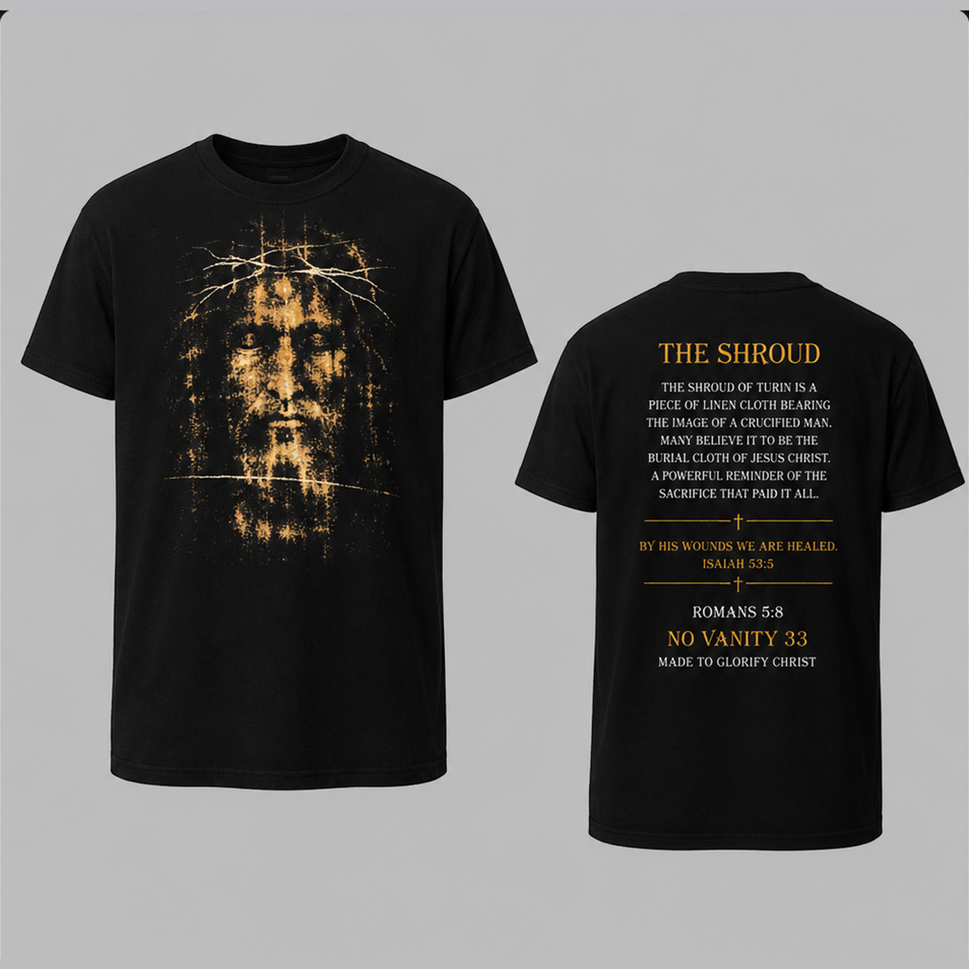 The Shroud Tee front and back